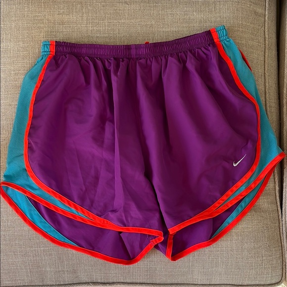 Nike Pants - Nike Women's Purple and Teal Shorts